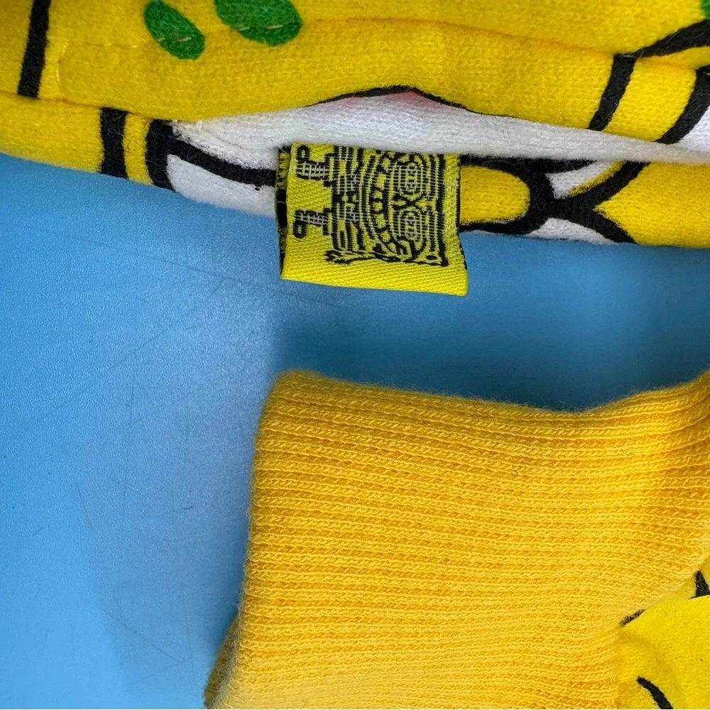 Sponge Bob Squarepants Kids Graphic Full Zip Hoodie Yellow Unisex Size 130